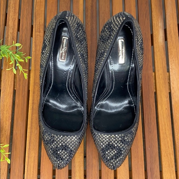 Report Signature Blk Studded Cheetah Pumps Size 8 - Picture 3 of 12